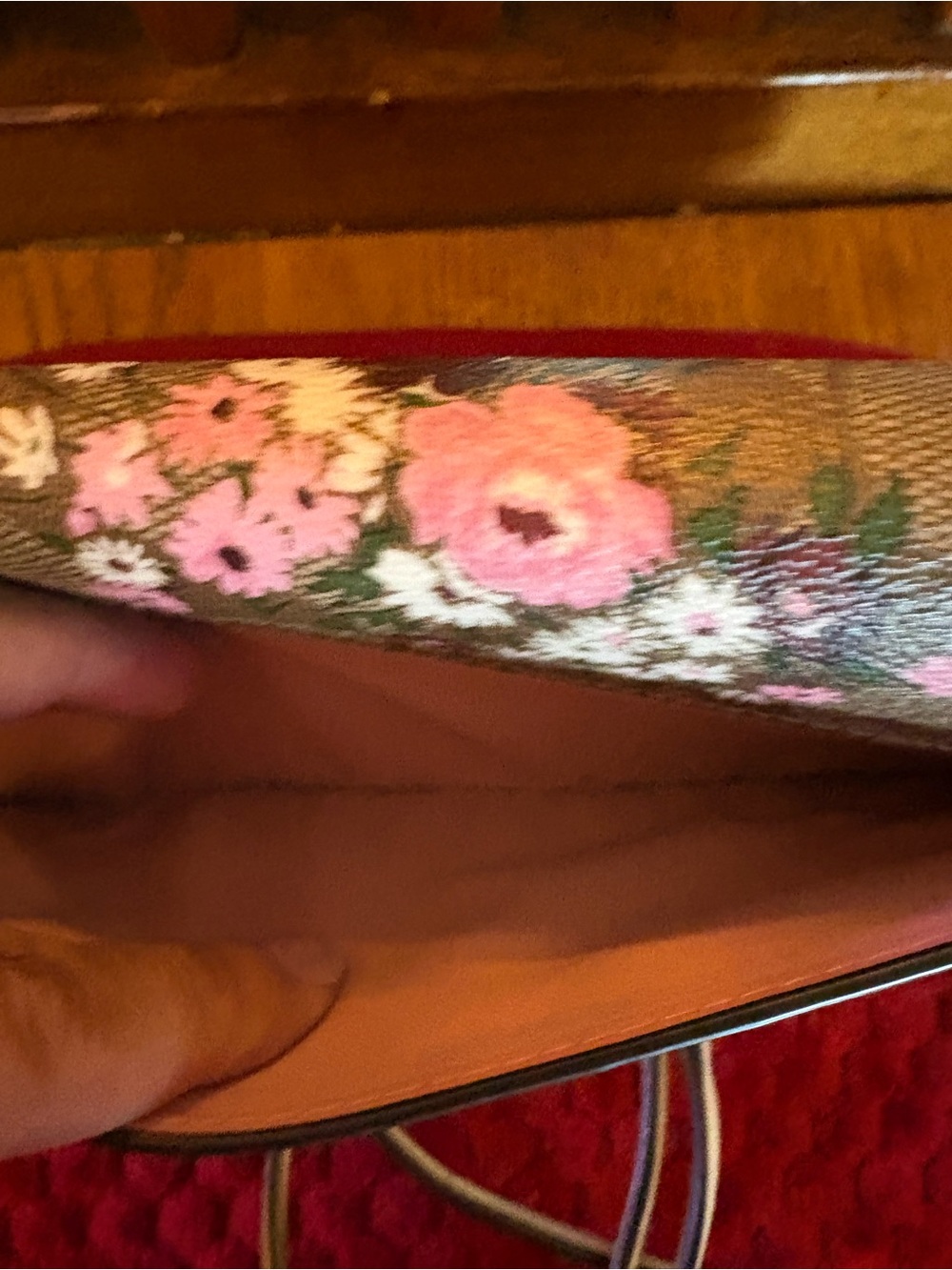 Coach Signature Floral Wallet Crossbody Clutch Brown Tan Pink Floral - Picture 9 of 16